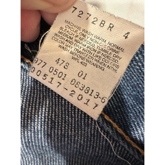 Vintage Levi's Saddleman Boot Cut Jeans Men's 20517 0217 36x27 Orange Tab 517 - Picture 12 of 16